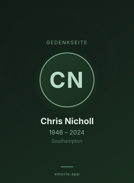 Gedenkportrait von Chris Nicholl