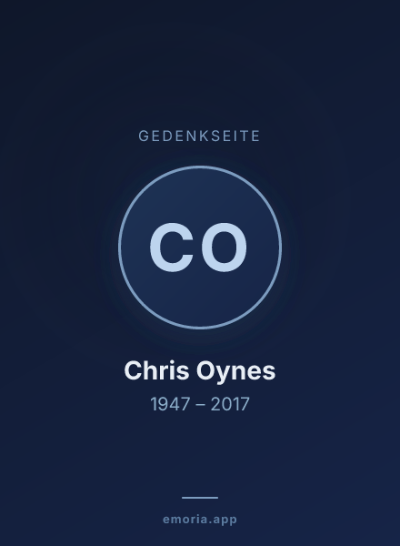 Gedenkportrait von Chris Oynes