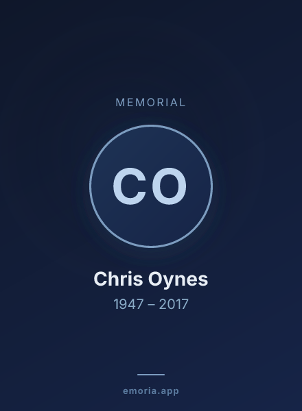 Memorial portrait of Chris Oynes