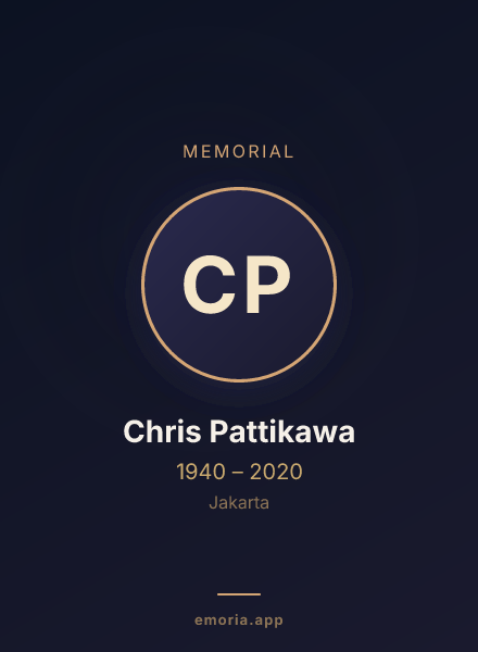 Memorial portrait of Chris Pattikawa