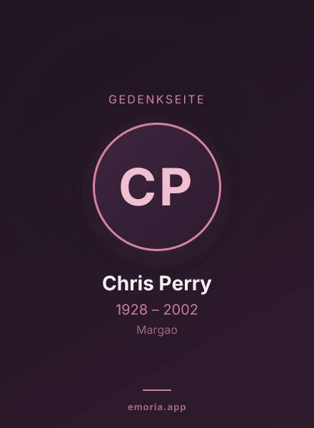 Gedenkportrait von Chris Perry