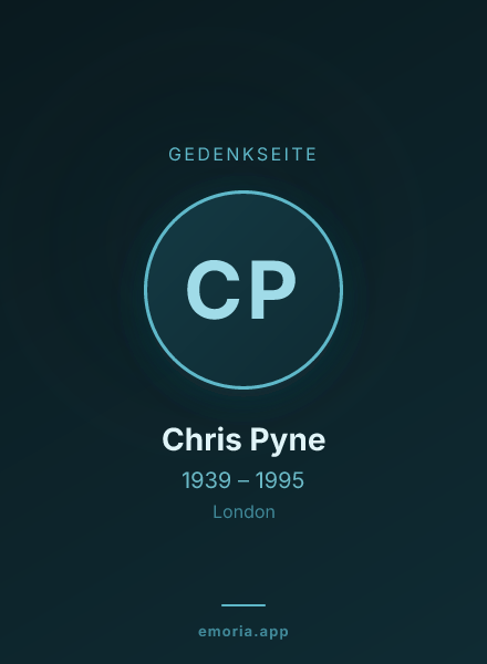 Gedenkportrait von Chris Pyne