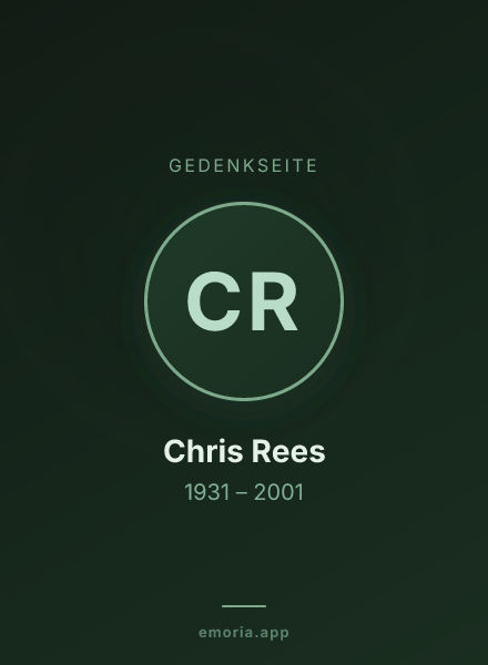 Gedenkportrait von Chris Rees