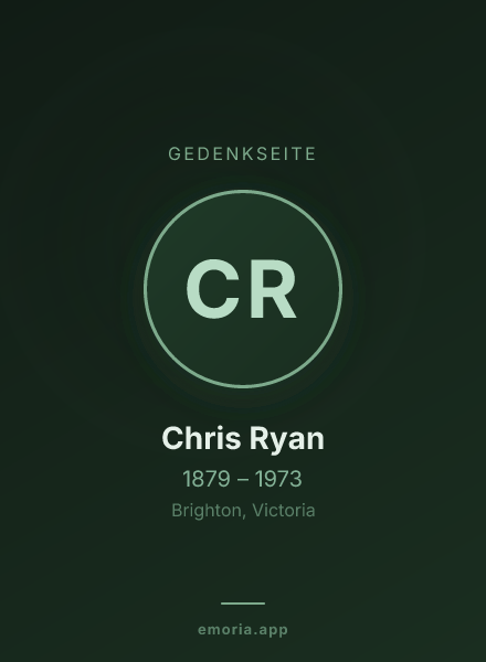 Gedenkportrait von Chris Ryan