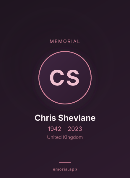 Memorial portrait of Chris Shevlane