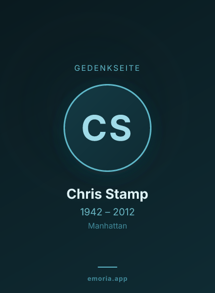Gedenkportrait von Chris Stamp