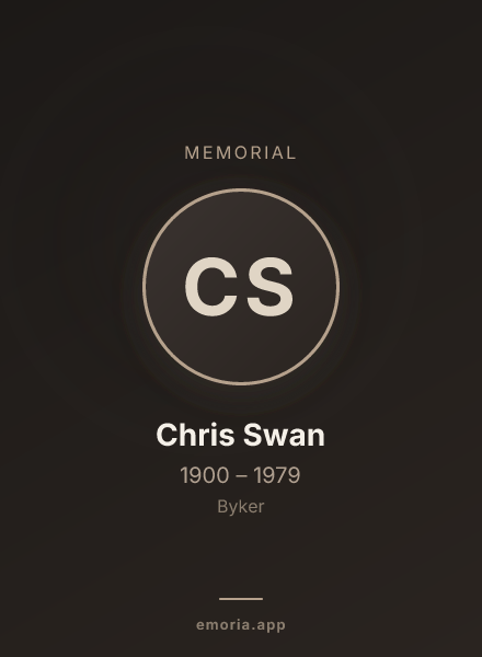 Memorial portrait of Chris Swan