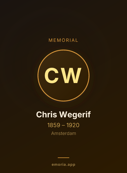 Memorial portrait of Chris Wegerif