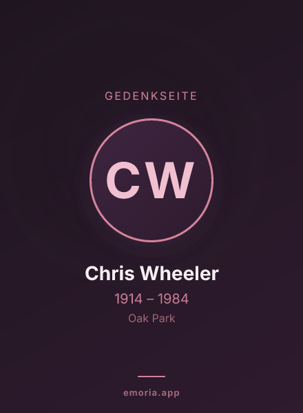 Gedenkportrait von Chris Wheeler