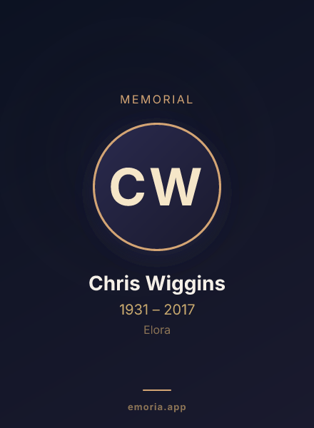 Memorial portrait of Chris Wiggins