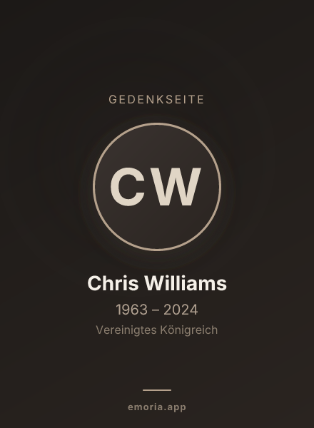 Gedenkportrait von Chris Williams