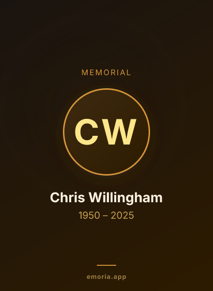 Memorial portrait of Chris Willingham