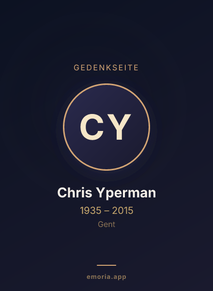 Gedenkportrait von Chris Yperman
