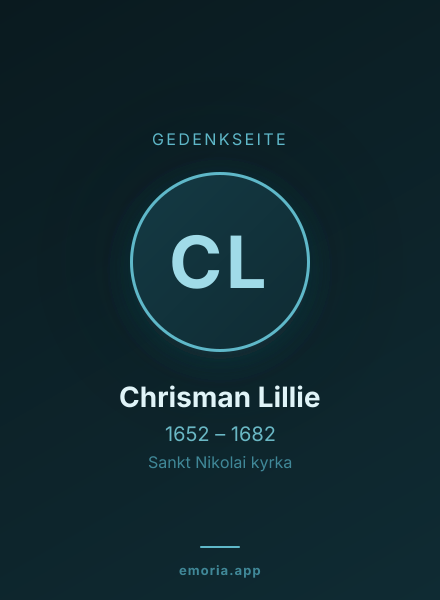 Gedenkportrait von Chrisman Lillie