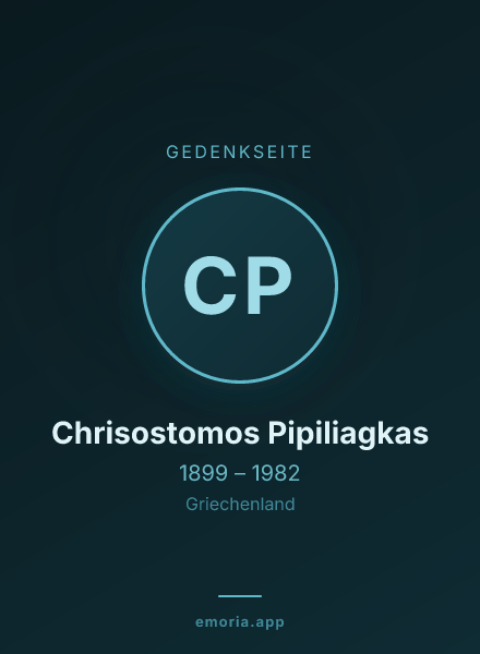 Gedenkportrait von Chrisostomos Pipiliagkas