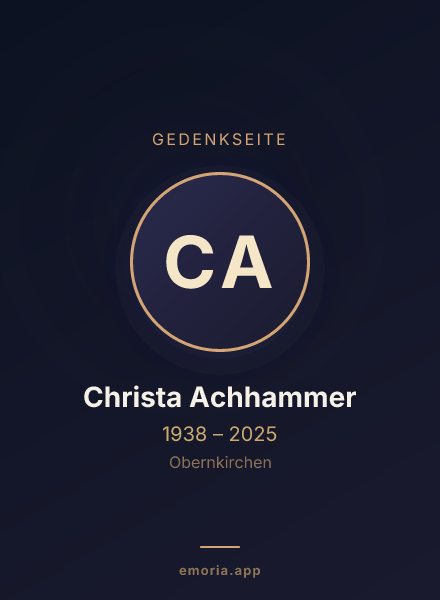 Gedenkportrait von Christa Achhammer