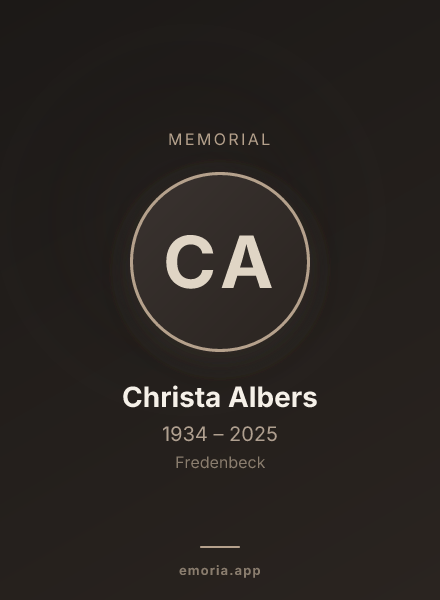 Memorial portrait of Christa Albers