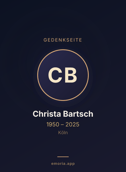 Gedenkportrait von Christa Bartsch