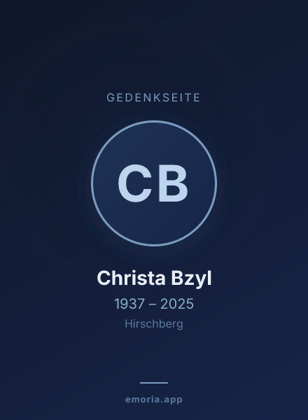 Gedenkportrait von Christa Bzyl