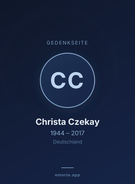Gedenkportrait von Christa Czekay