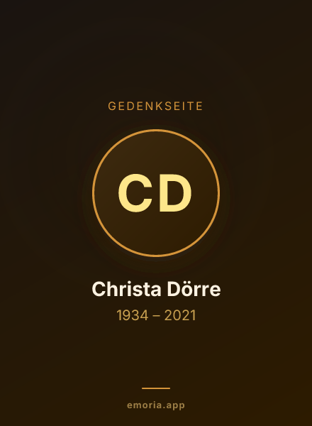 Gedenkportrait von Christa Dörre
