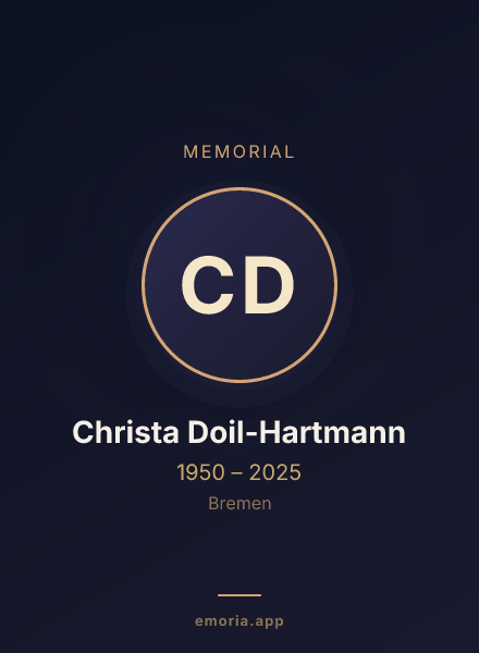 Memorial portrait of Christa Doil-Hartmann