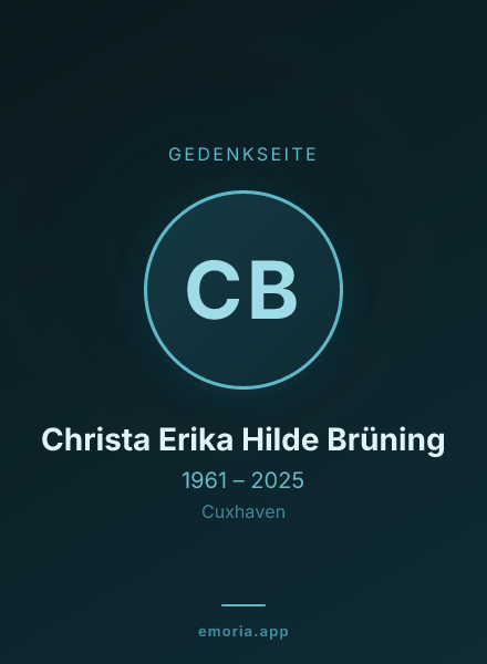 Gedenkportrait von Christa Erika Hilde Brüning