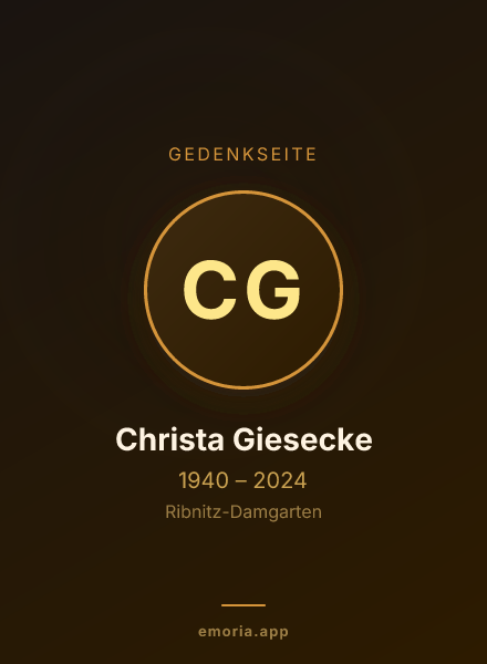Gedenkportrait von Christa Giesecke