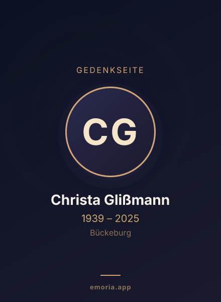 Gedenkportrait von Christa Glißmann