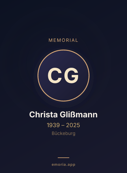Memorial portrait of Christa Glißmann
