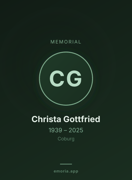 Memorial portrait of Christa Gottfried