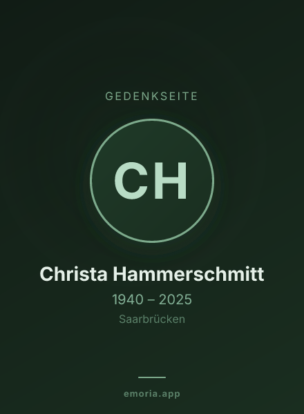 Gedenkportrait von Christa Hammerschmitt