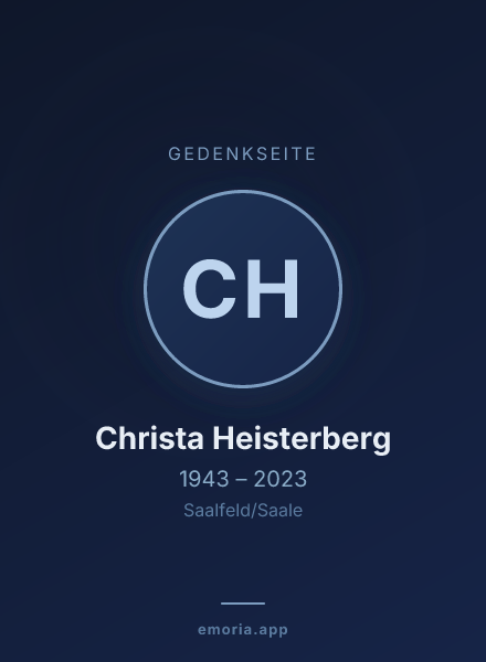Gedenkportrait von Christa Heisterberg