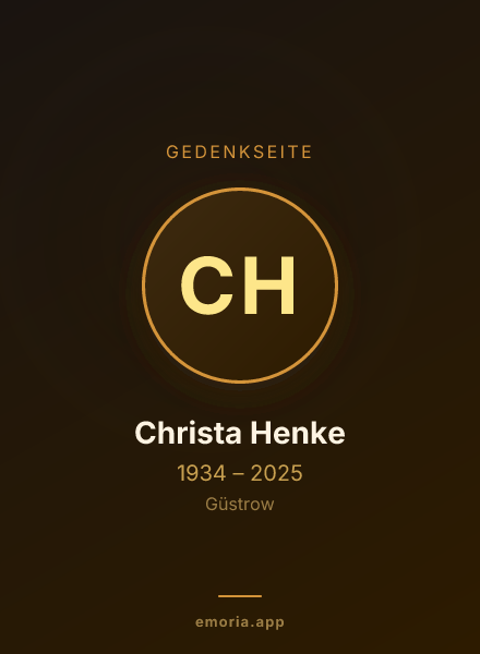 Gedenkportrait von Christa Henke