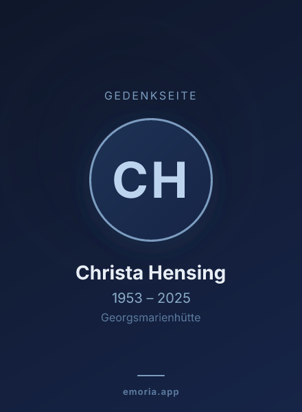 Gedenkportrait von Christa Hensing