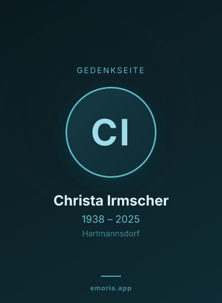 Gedenkportrait von Christa Irmscher