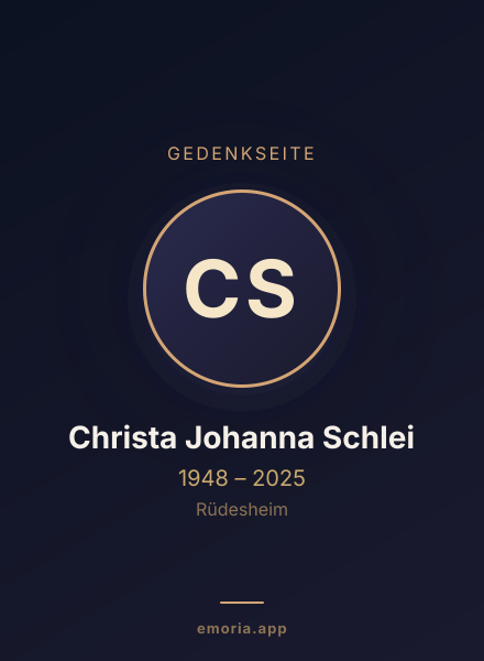 Gedenkportrait von Christa Johanna Schlei