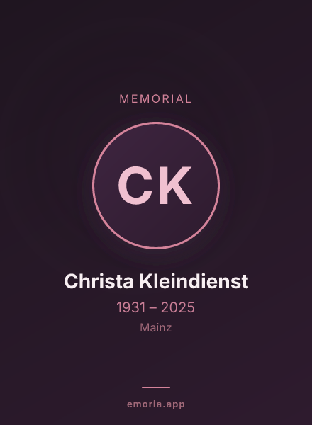 Memorial portrait of Christa Kleindienst