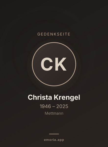 Gedenkportrait von Christa Krengel