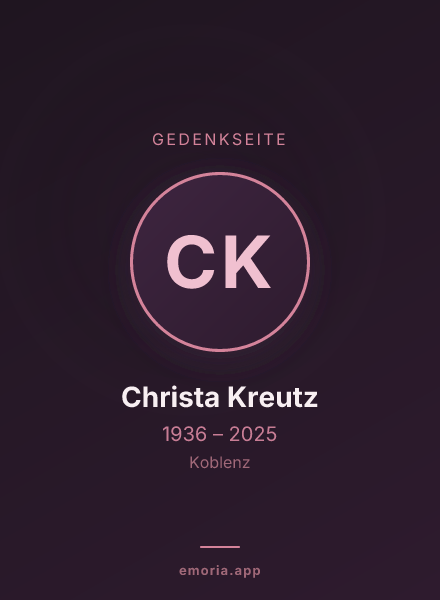 Gedenkportrait von Christa Kreutz