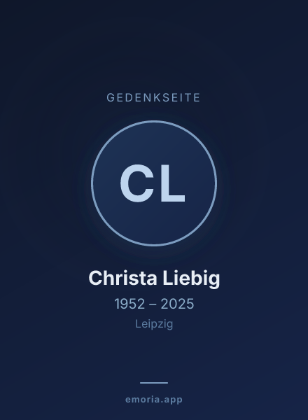 Gedenkportrait von Christa Liebig