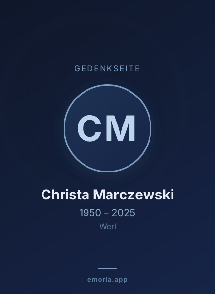 Gedenkportrait von Christa Marczewski