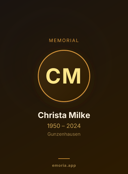 Memorial portrait of Christa Milke