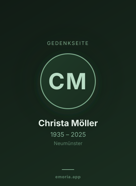 Gedenkportrait von Christa Möller