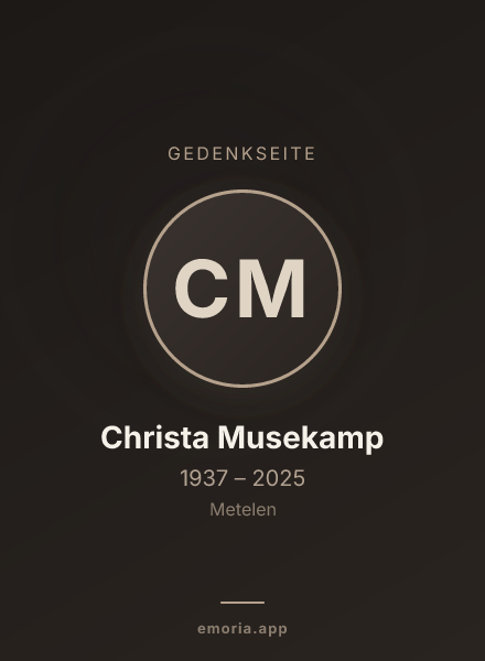 Gedenkportrait von Christa Musekamp
