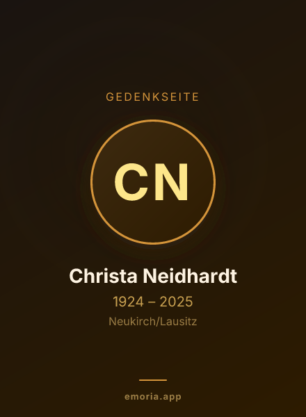 Gedenkportrait von Christa Neidhardt