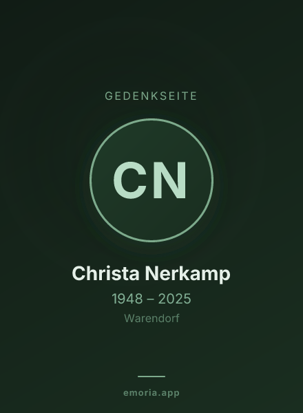 Gedenkportrait von Christa Nerkamp