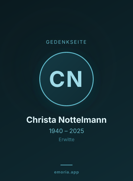 Gedenkportrait von Christa Nottelmann