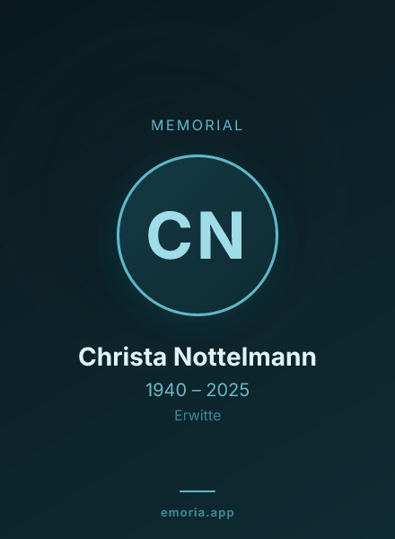 Memorial portrait of Christa Nottelmann