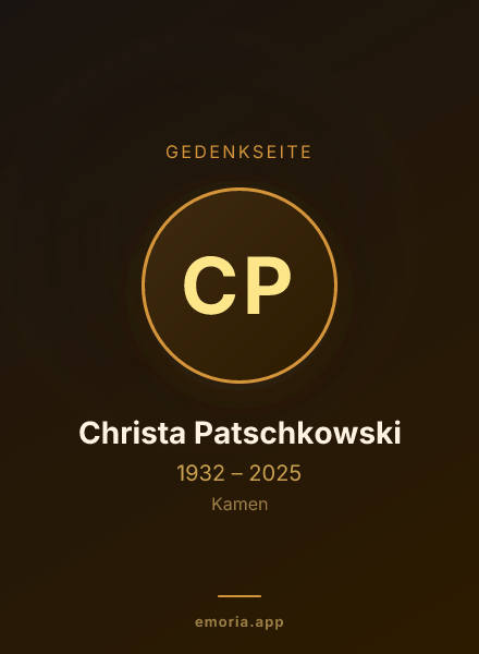 Gedenkportrait von Christa Patschkowski
